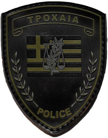 Insignă multicoloră din PVC pentru poliția rutieră