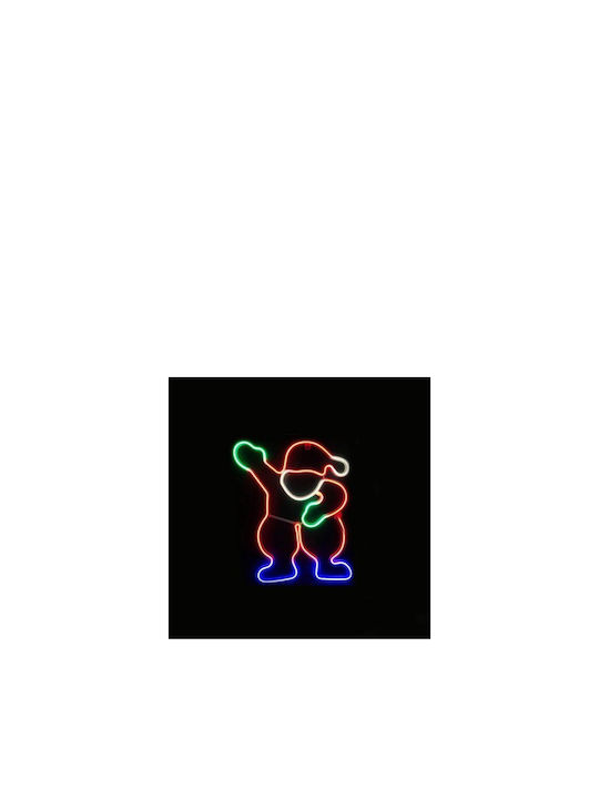 Outdoor Illuminated Santa Claus Electric with Light Tube 54x39cm