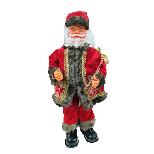 Dekorativer Weihnachtsmann mit Musik und Bewegung Rot Dekorativ