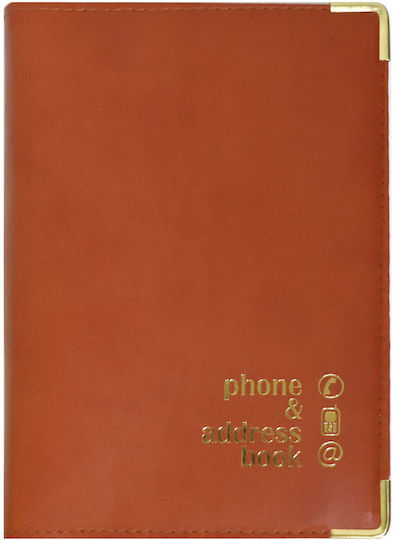 Ekdosis Phone Directory Leather with Greek Alphabet Green 17x12cm