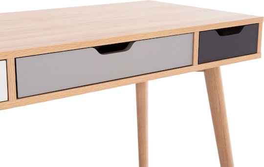 Γραφείο Gae Ξύλινο Sonama-γκρι-λευκό-μπεζ 110x50x76.5εκ.