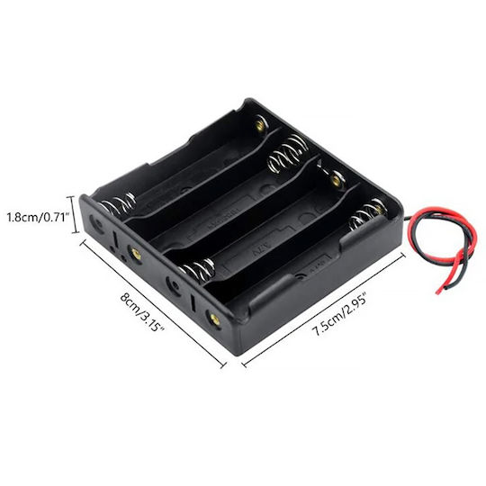 Basket 4 X 18650 Connected In Series + Wires