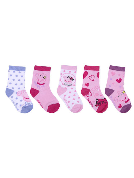 Peppa Pig Șosete pentru Copii Multicolor 5 Perechi