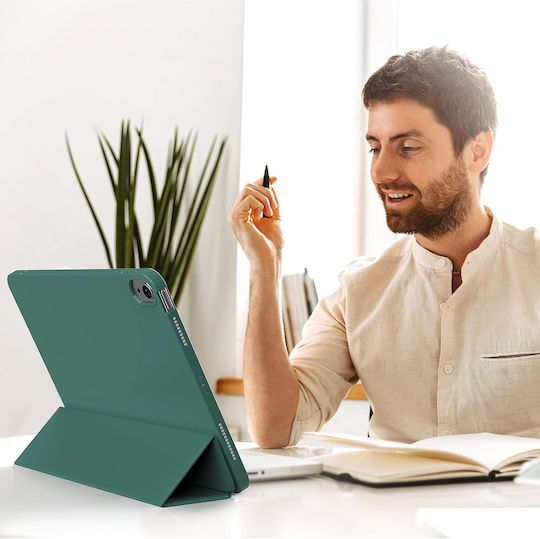 Husa Ultra Slim Pentru Apple Ipad A16 11-inch 2025 10.9-inch 2022 Silicon Tpu Smart Cover – Verde Marin