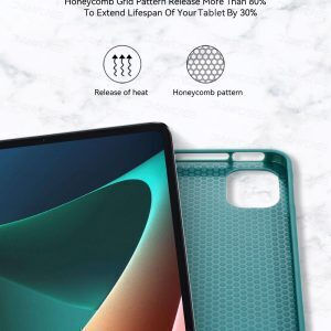 Ultra Slim Hülle für Xiaomi Pad 7 Pad 7 Pro 11,2" 2025 Silikon TPU Smart Cover – Meeresgrün