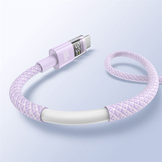 Baseus Geflochten USB 2.0 Kabel USB-C männlich - USB-A 100W Lila 1m (P10382701511-00)