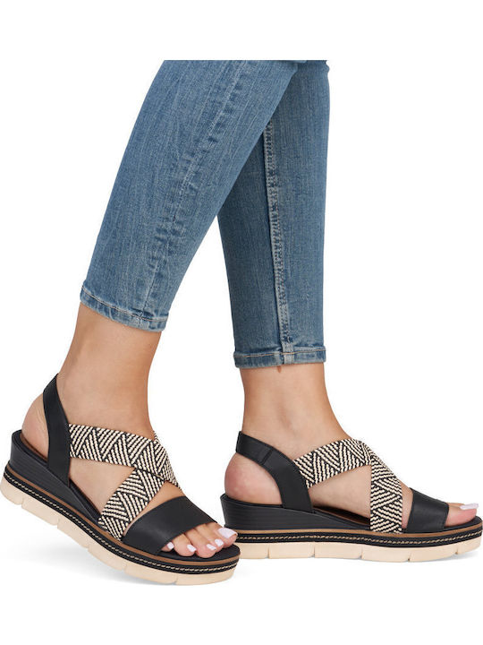 Anatomic Women's Leather Ankle Strap Platforms Black
