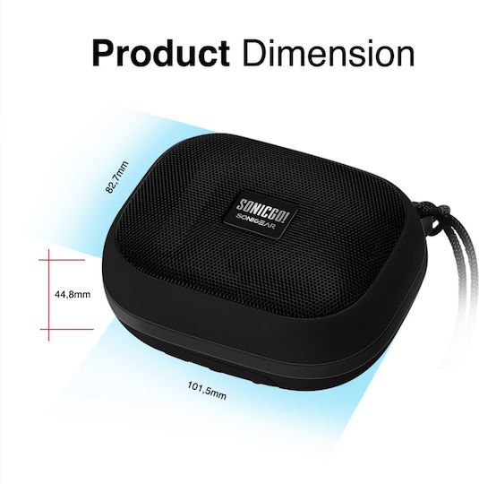 Sonic Gear SonicGo!101 Aqua Waterproof Bluetooth Speaker 10W with Radio and Battery Life up to 5 hours Red