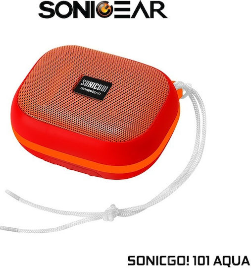 Sonic Gear SonicGo!101 Aqua Waterproof Bluetooth Speaker 10W with Radio and Battery Life up to 5 hours Red