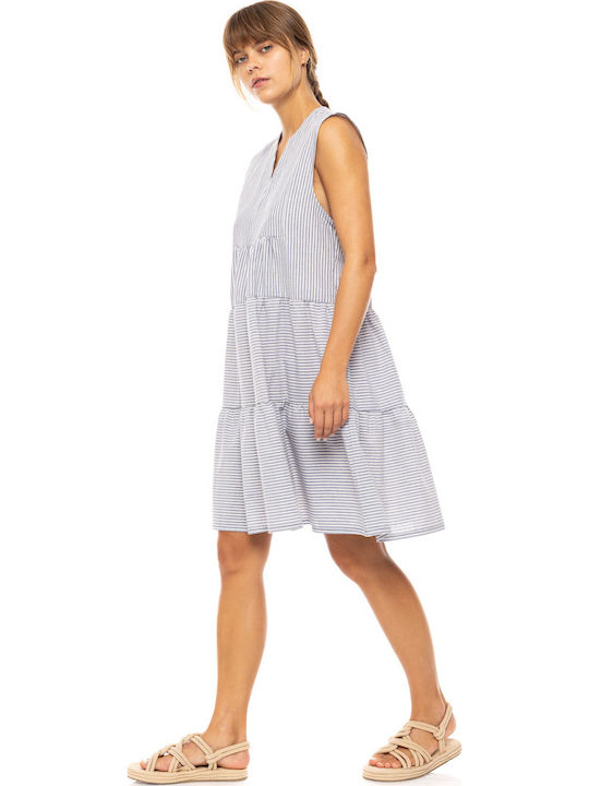 Women's Beachwear Pink Label Denim Stripe Viscose Sleeveless