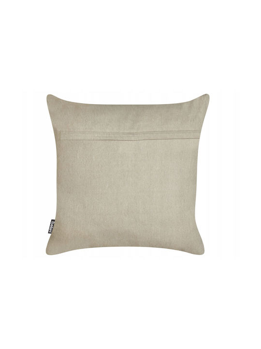 Beliani Sofa Cushion Lumarko Made of 100% Cotton Beige Gray 45x45 cm