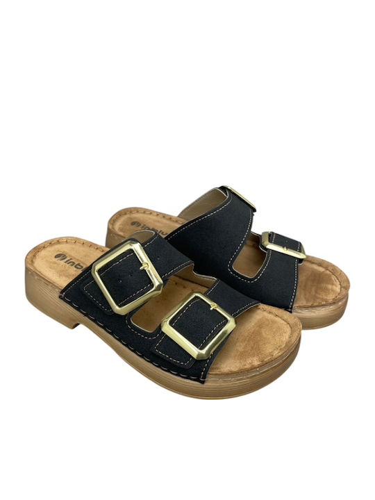 Women's Flat Sandals Anatomic in Black Color