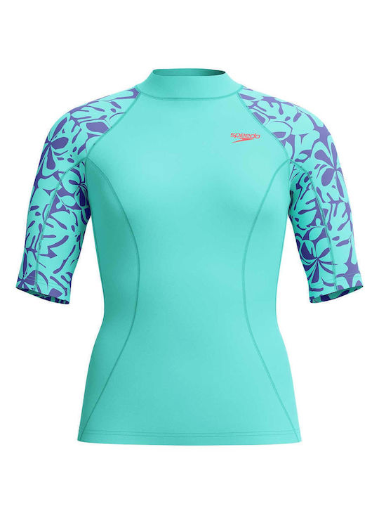 Speedo Women's Short Sleeve Sun Protection Shirt Blue