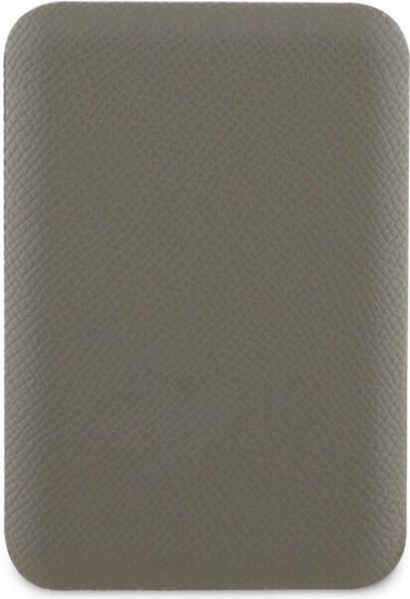 Guess Grained Triangle Logo MagSafe Power Bank 5000mAh 15W με Θύρα USB-C Καφέ