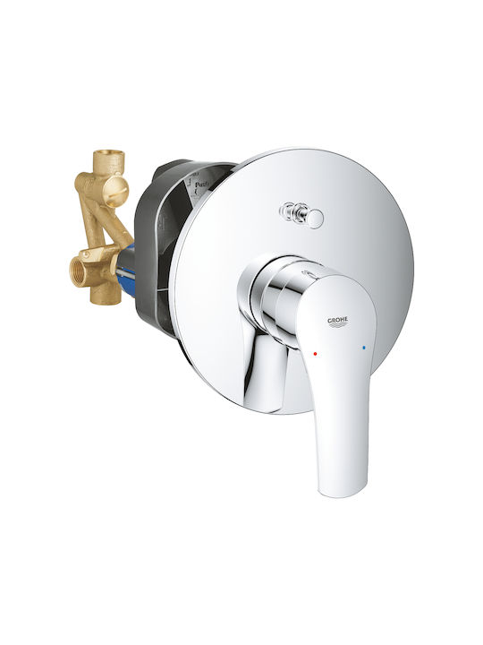 Grohe Set Mischer, Handbrause & Duschkopf für Wandmontage für für Waschbecken Silber