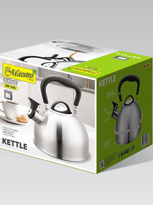 Maestro Teapot Stainless Steel Silver 1800ml