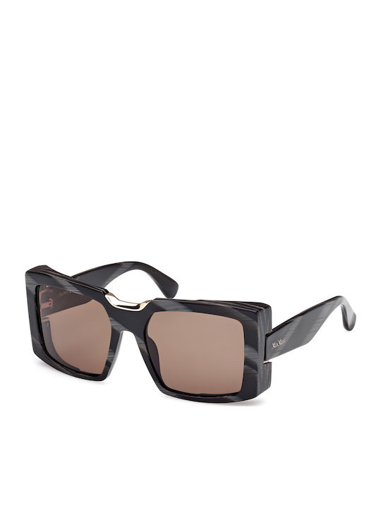 Max Mara Ochelari de soare Μαύρα cu Cadru & Maro Lentilă Max Mara Ochelari de soare Μαύρα cu Cadru & Maro Lentilă