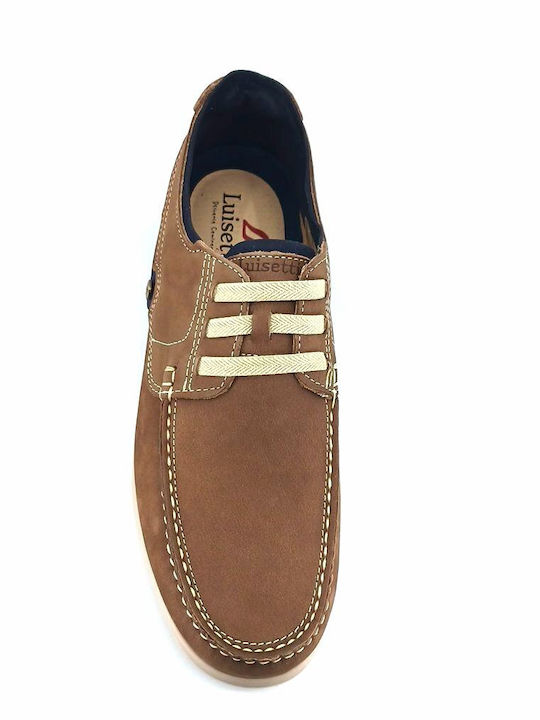 Δερμάτινα Ανδρικά Boat Shoes σε Καφέ Χρώμα