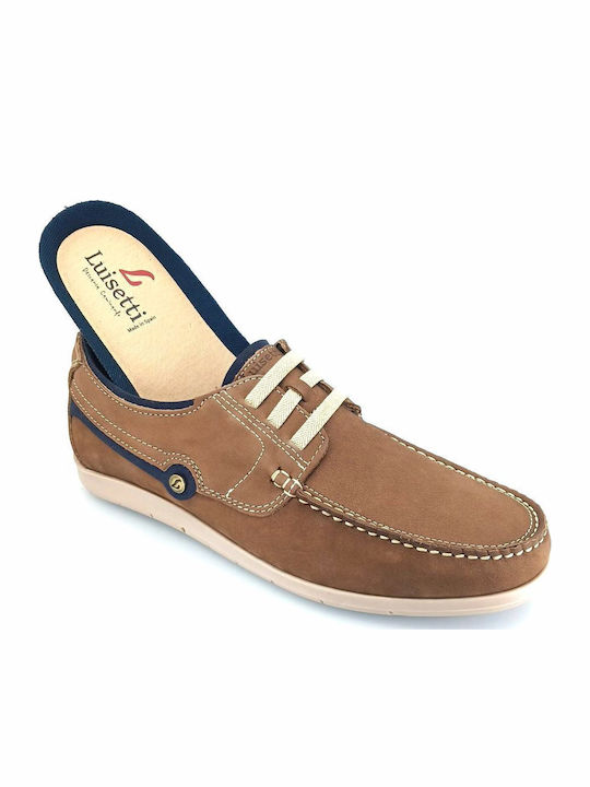 Δερμάτινα Ανδρικά Boat Shoes σε Καφέ Χρώμα