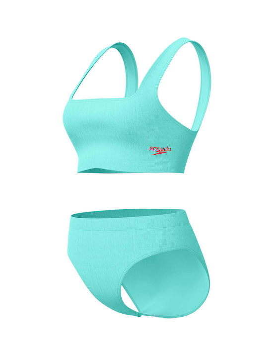 Bikini Set Sports Bra  Blue