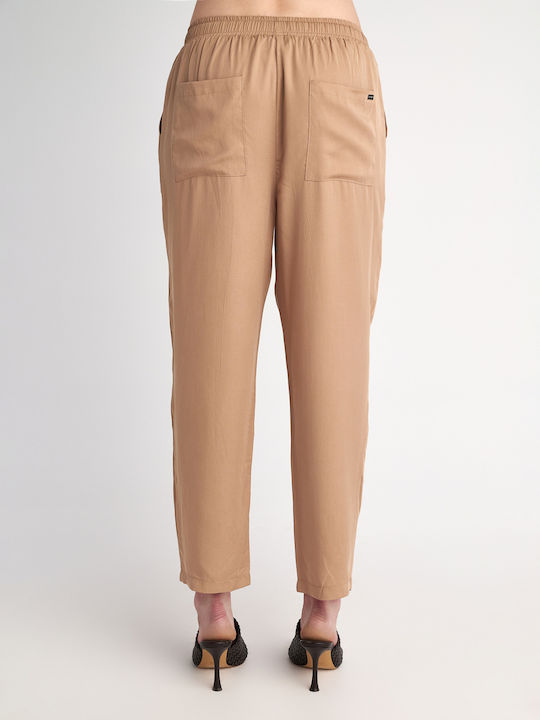Pant Women's Fabric Trousers Light Beige