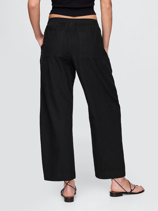 Women's Linen Trousers Black