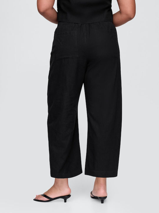 Women's Linen Trousers Black