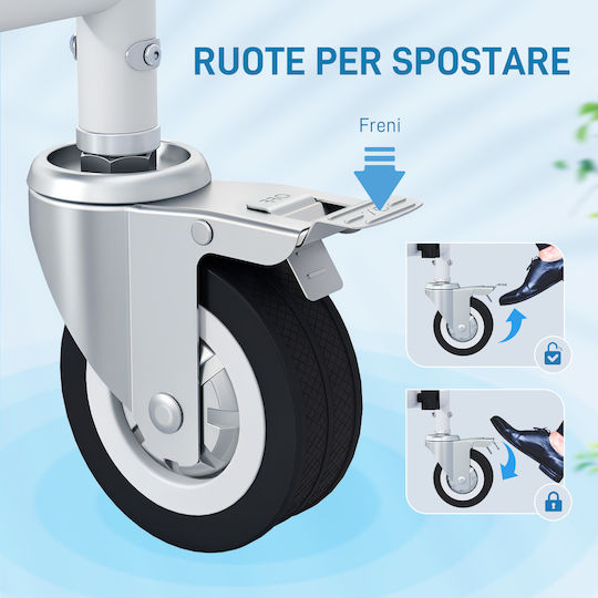 HomCom Αναπηρικό Καρότσι Μπάνιου 26cm 713-189V00BK Μαύρο