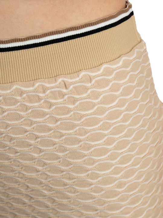 Eisia High-waisted Midi Skirt Beige