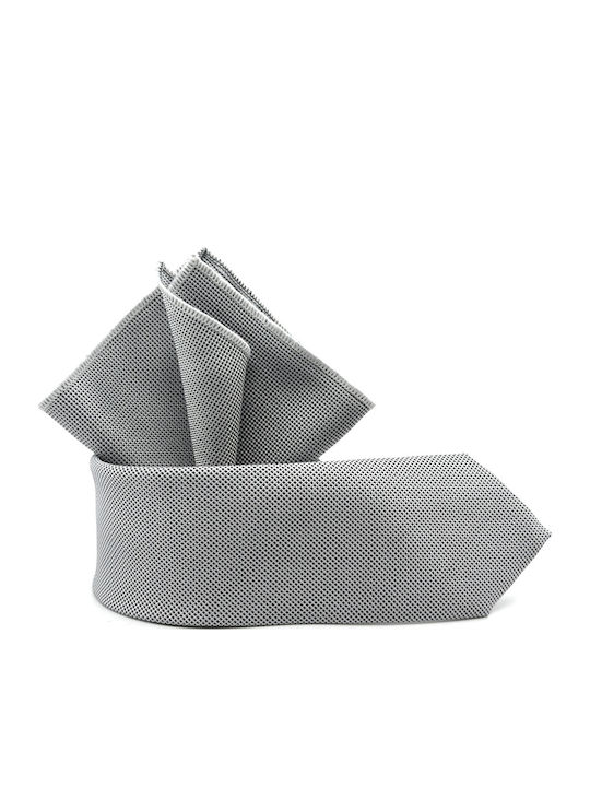 Legend Accessories Herren Krawatten Set Gedruckt in Silber Farbe
