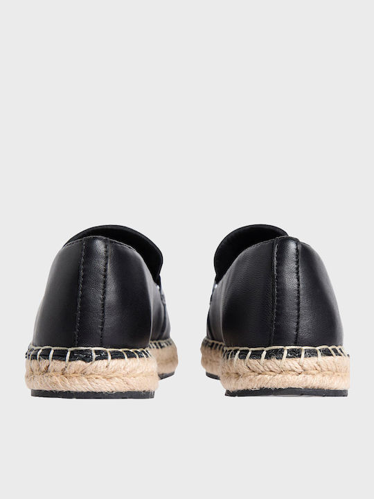 Leather Women's Loafers in Black Color