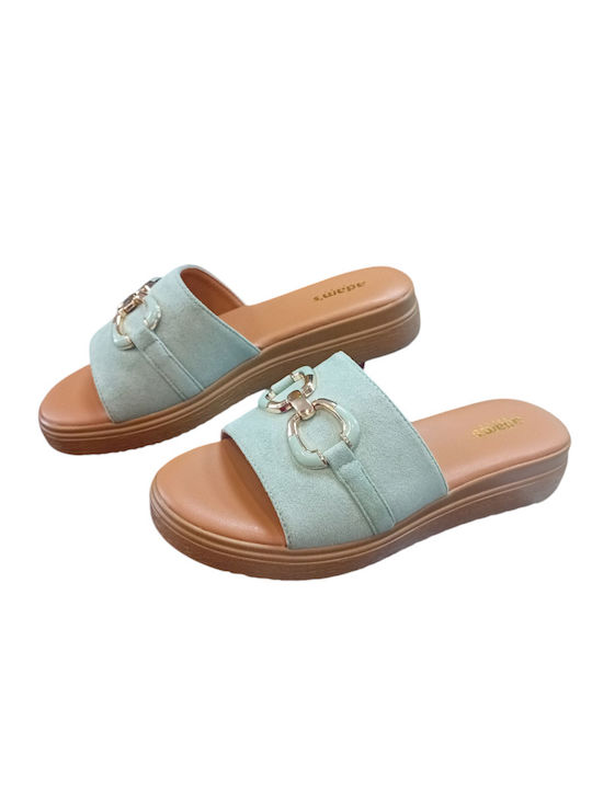 Γυναικεία Σανδάλια Flatforms Πράσινα