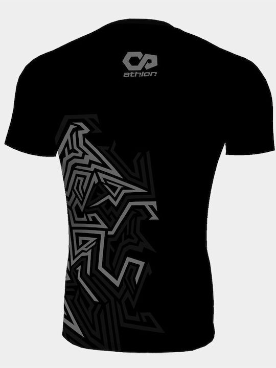 Athlon Herren Kurzärmlig T-Shirt 125K-1757 für Jiu-Jitsu Silber