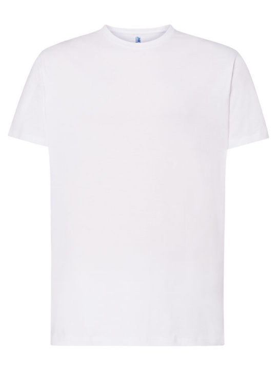 JHK Ανδρικό Διαφημιστικό T-shirt Κοντομάνικο Λευκό