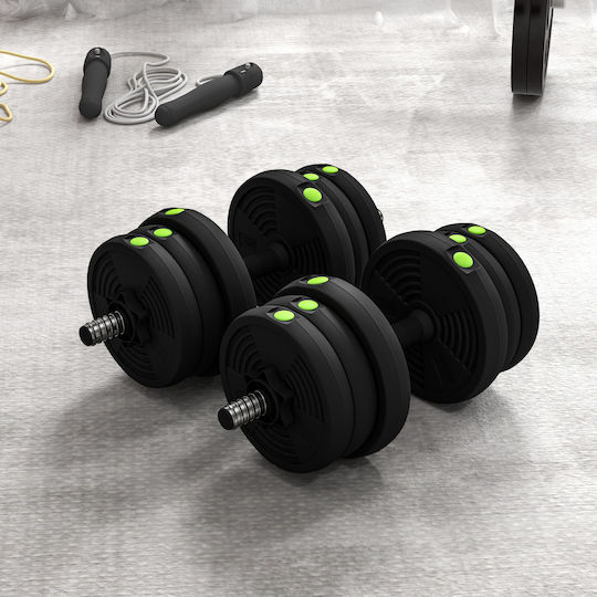 Sportnow Αλτήρες Σετ με Μπάρα Συνολικού Βάρους 20kg