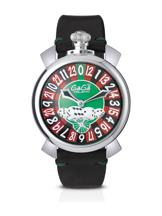 Gaga Milano Uhr Batterie mit Lederarmband
