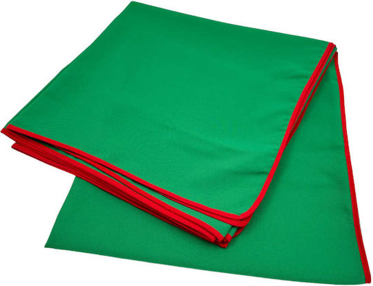 Monopoly tablecloth Felt Green 200x150cm Polyester with Red Piping 1pcs