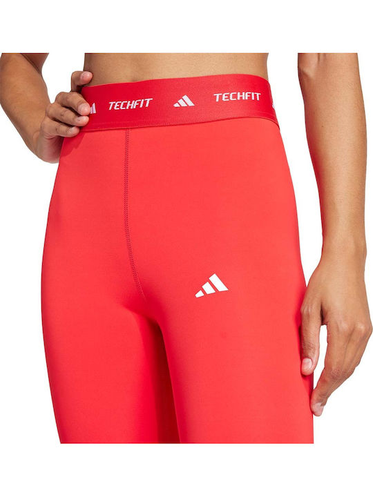 Performance Training Damen Gekürzte Leggings Mit Formendefinition Hohe Taille Rot