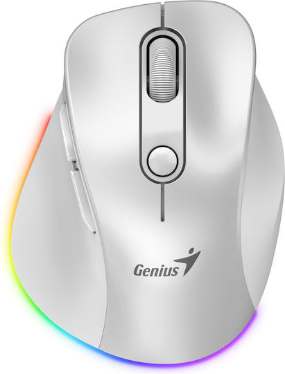 Genius Ergo 9000S Pro Wireless Ergonomic Bluetooth Mini Mouse White
