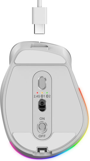 Genius Ergo 9000S Pro Ασύρματο Εργονομικό Bluetooth Mini Ποντίκι Ασημί