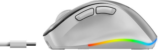 Genius Ergo 9000S Pro Ασύρματο Εργονομικό Bluetooth Mini Ποντίκι Ασημί