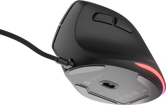 Natec Crake 2 Pro С кабел Ергономичен Мишка Черен