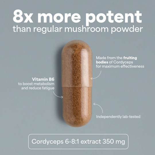 Sooo.me™ Energetic Cordyceps 6-8:1 350mg Ειδικό Συμπλήρωμα Διατροφής 90 κάψουλες