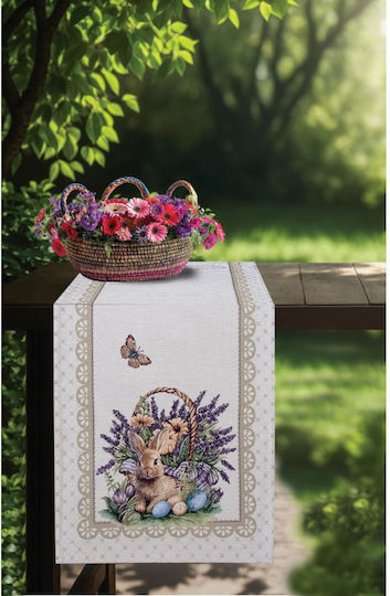 Πασχαλινή Διακοσμητική Μαξιλαροθήκη 45x45 Easter Charm Dimeco Εκρού 45x45