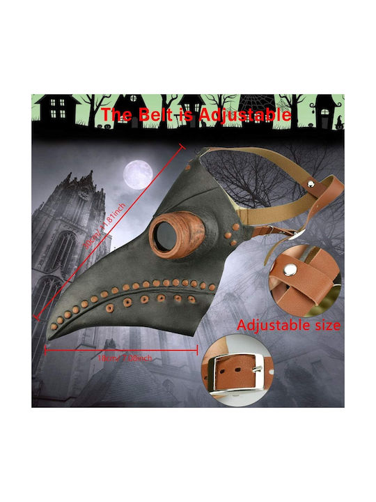 Carnival Mask Full Face Plague Doctor Black