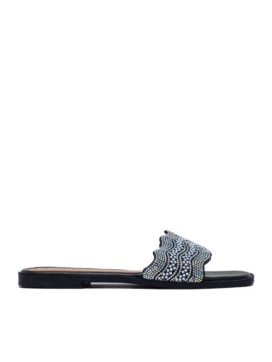 Women's Flat Sandals in Black Color