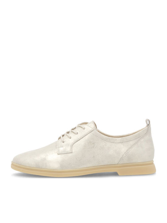 Δερμάτινα Γυναικεία Μοκασίνια σε Χρυσό Χρώμα
