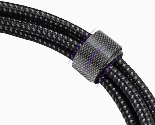 Buddi Редовна 3.5mm към Lightning кабел Черен 1м