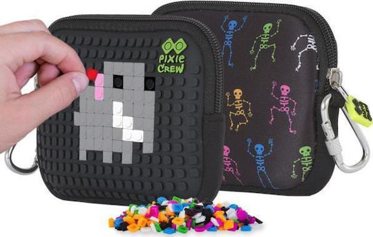 Black Panel Zipper Pouch
