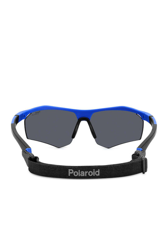 Polaroid Unisex Ochelari de soare cu Albastru Cadru și Albastru Polarized Lentilă PLD7055/S FLL/QG
